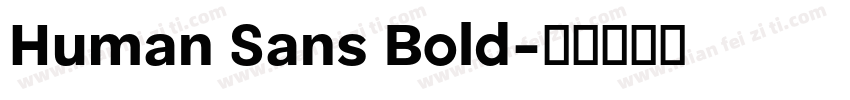 Human Sans Bold字体转换